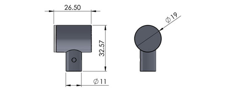 ufo 19m mirror fitting cad image