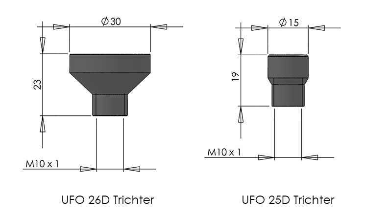 fibre optic rod and clamp trumpets cad image