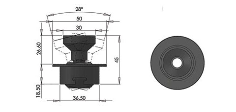 10d downlight fitting cad image