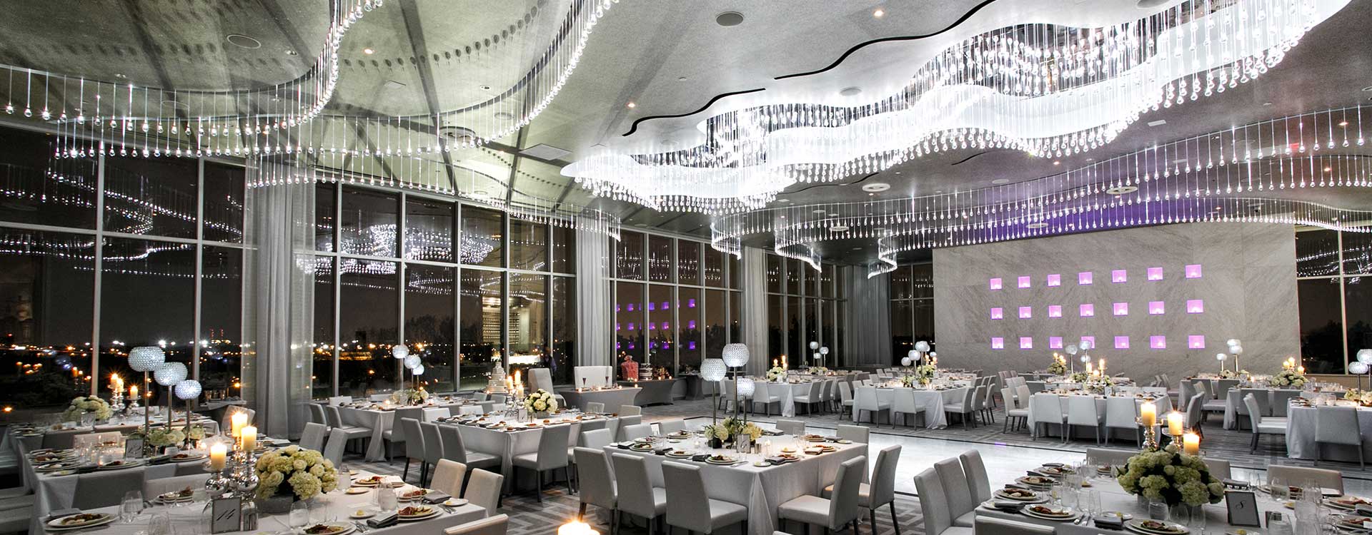 fibre optic lighting in the hilton hotel, staten island