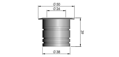 lp1 led fitting cad image