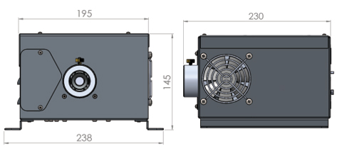cad image of pulsar fibre optic light source