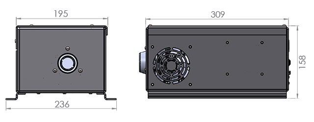 cad image of quasar fibre optic light source