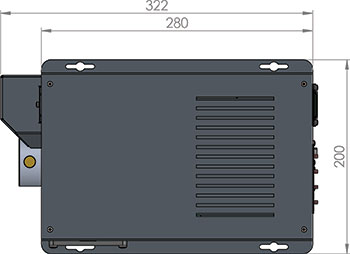 cad image of sirius s decorative fibre optic light source