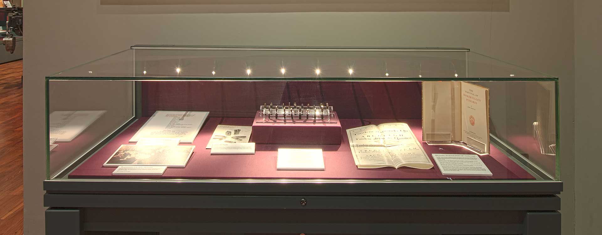 fibre optic lighting in the cambridge press museum