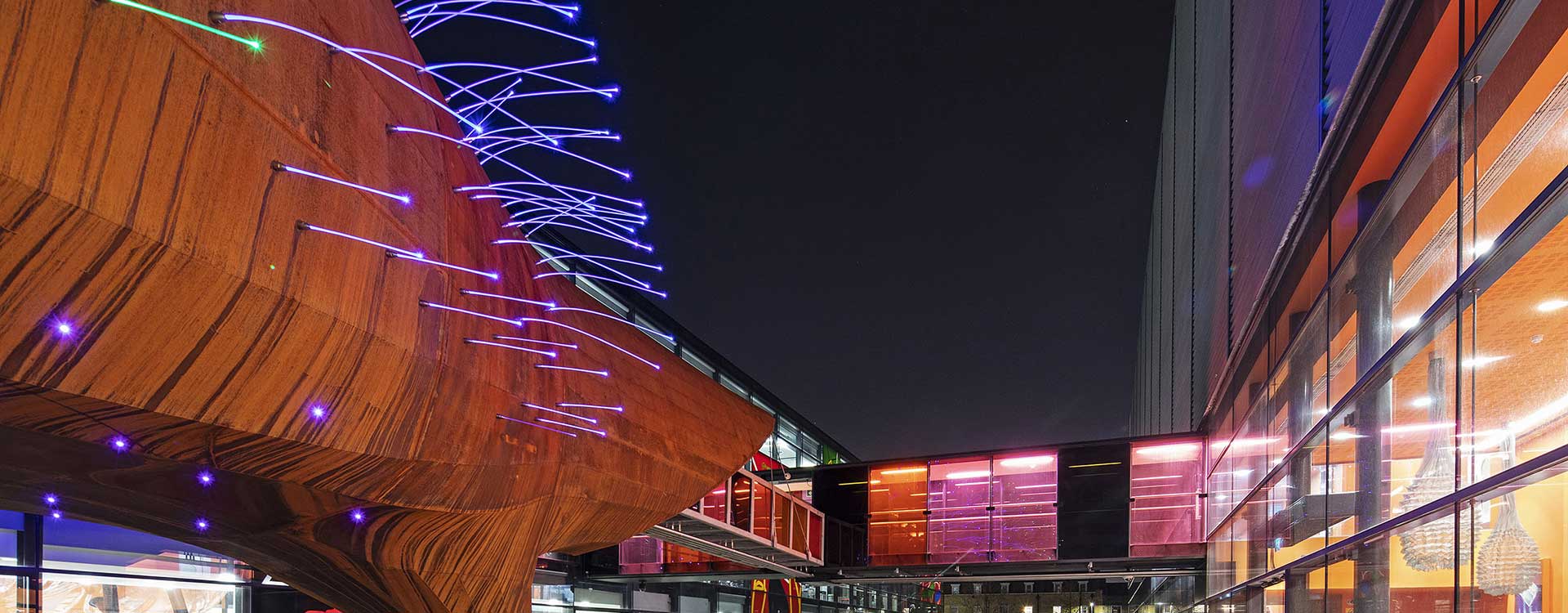 neuron pod fibre optic lighting